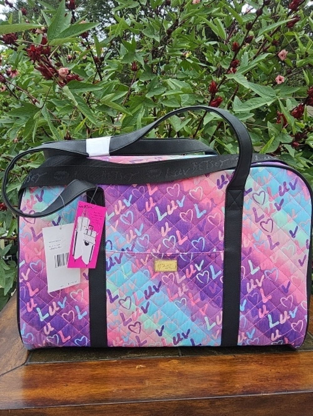 NWT LUV BETSEY QUILTED WEEKENDER